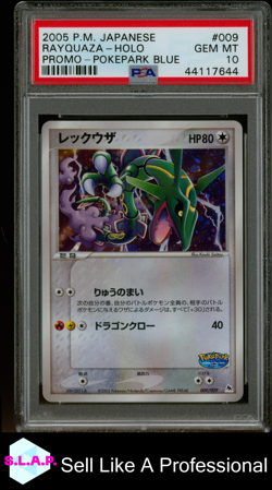 RAYQUAZA-HOLO POKEPARK BLUE POKEMON JAPANESE POKEPARK BLUE 2005 009 PSA 10 - Image 1