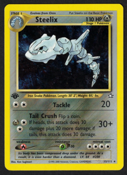Steelix (NG 15) - Neo Genesis 1st Edition - Englisch - Pokemon Vintage Holo Rare - Image 1