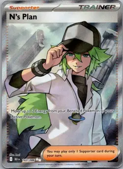 Pokemon TCG N's Plan Ultra Rare SV: Black Bolt 163/086 NM - Image 1