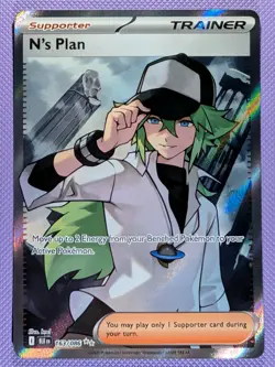 N's Plan 163/086 Sv: Black Bolt Holo Pokemon TCG (NM) - Image 1