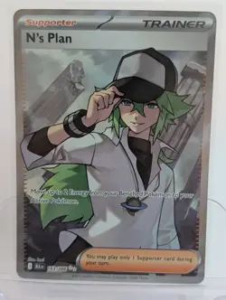 Pokemon TCG Sv: Black Bolt - N's Plan 163/086 - Full Art Trainer Secret Rare NM - Image 1