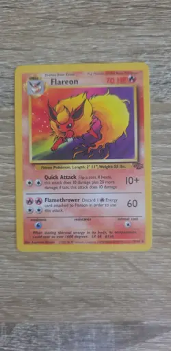 FLAREON 19/64 Non-Holo Rare Jungle Set Unlimited WOTC 1999 - Pokemon Card - Image 1