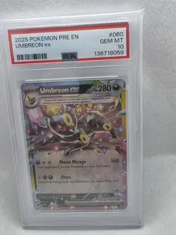 UMBREON EX 060/131 PSA 10 PRISMATIC EVOLUTIONS POKEMON CARD ENGLISH - Image 1