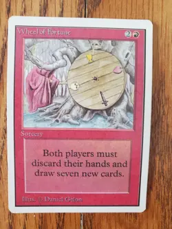 Magic The Gathering WHEEL OF FORTUNE UNLIMITED Series VERY NICE CARD See Photos - Image 2