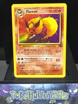 Pokemon Card Flareon 19/64 Non Holo Jungle Set WOTC Rare Light Play - Image 1