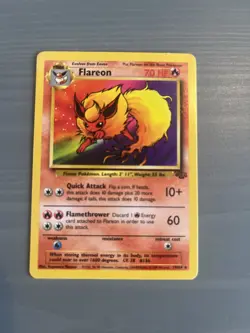 Pokemon Card Flareon 19/64 Non Holo Jungle Set WOTC Rare Light Play / Near Mint - Image 1