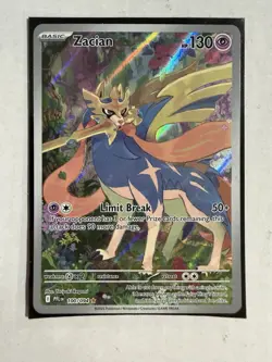 Zacian 100/094 Illustration Rare Pokemon TCG Phantasmal Flames Near Mint - Image 1