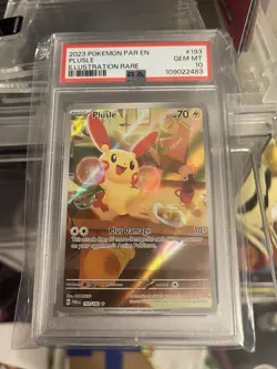 Pokemon Plusle 193/182 SV04 Paradox Rift Illustration Rare Holo PSA 10 - Image 1