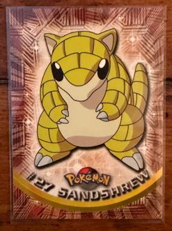 1999 Topps Pokemon Sandshrew #27 TV Animation Blue Logo Non Holo 1st Series - Image 1