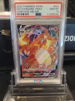 PSA 10 CHARIZARD VMAX 020/189 FULL ART DARKNESS ABLAZE POKEMON 🔥 - Image 1