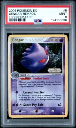 POKEMON GENGAR EX LEGEND MAKER REVERSE EVOLUTION LINE 2006 CONSECUTIVE PSA 9'S - Image 1