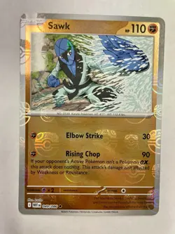 Pokemon TCG SV: White Flare Sawk (WHT) 049/086 Master Ball Holo NM/M - Image 1