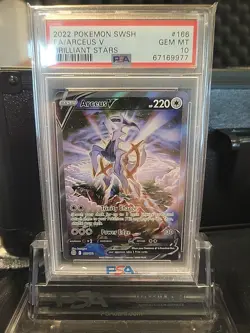 2022 Pokemon SWSH Brilliant Stars Arceus V #166/172 PSA 10 - Image 1
