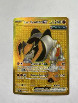 Iron Boulder ex - 217/162 Hyper Rare Holo NM Pokemon SV05: Temporal Forces - Image 1