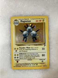 1999-2000 Pokemon TCG Magneton Base Set 2 Holo Rare 9/130 - Image 1