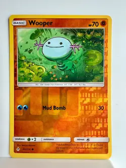Pokemon TCG Wooper 96/214 SM - Unbroken Bonds Common Reverse Holo LP - Image 1