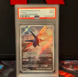 Pokemon Latios Sv08: Surging Sparks 203/191 Illustration Rare Holo PSA 9 2024 - Image 1