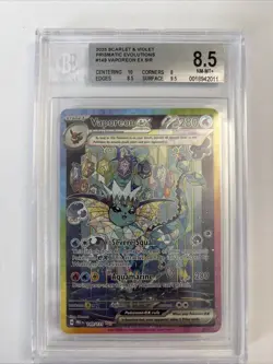 BGS 8.5 MINT - VAPOREON EX - PRE EN 149/131 SIR Pokemon Prismatic Evolutions - Image 1