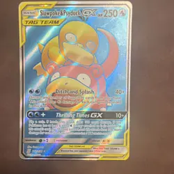Pokemon TCG Slowpoke & Psyduck GX Full Art TAG TEAM Holo 217/236 Unified Minds - Image 1