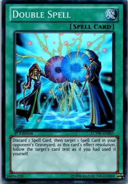Yugioh Double Spell LCYW-EN065 1st Edition Super Rare NM - Image 1