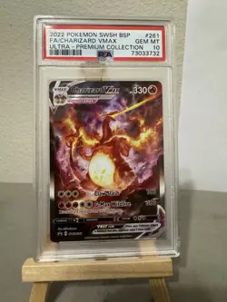 2022 Pokemon SWSH261 Charizard VMAX Full Art Rare PSA 10 - Image 1