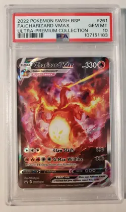 2022 Pokemon SWSH261 Charizard VMAX Full Art Rare PSA 10 UPC Ultra Premium #261 - Image 1