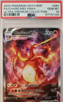 2022 Pokemon SWSH261 Charizard VMAX Full Art Rare PSA 10 UPC Ultra Premium #261 - Image 2