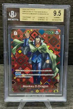 BGS 9.5 2024 One Piece MONKEY D DRAGON Alternate Art (SP) OP07-015 Emperors EN - Image 1
