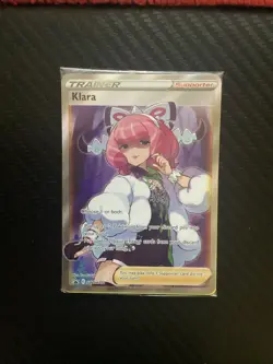 Pokemon TCG Klara SWSH Black Star Promo SWSH302 Holo Full Art Pack Sealed - Image 1