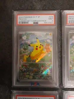 Pokemon PSA 9 Pikachu SV-P 218 Promo Japanese Pokemon Card Summer Get Campaign - Image 2