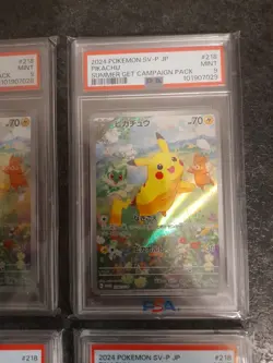 Pokemon PSA 9 Pikachu SV-P 218 Promo Japanese Pokemon Card Summer Get Campaign - Image 4