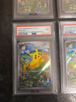 Pokemon PSA 9 Pikachu SV-P 218 Promo Japanese Pokemon Card Summer Get Campaign - Image 5