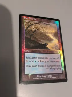 Salt Marsh. Land MTG Card. Invasion. Foil. Old Vintage Border. - Image 1