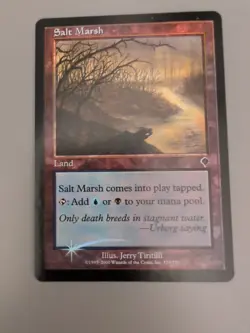 Salt Marsh. Land MTG Card. Invasion. Foil. Old Vintage Border. - Image 3