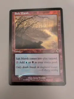 Salt Marsh. Land MTG Card. Invasion. Foil. Old Vintage Border. - Image 4