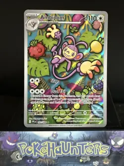 Pokemon Card Ambipom 107/094 Phantasmal Flames Illustration Rare NM - Image 1