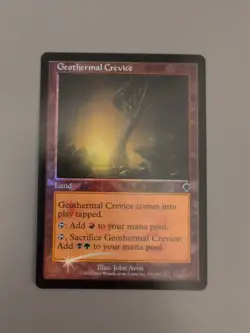 Geothermal Caves. Land MTG Card. Invasion. Foil. Old Vintage Border. - Image 3