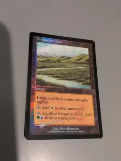 Irrigation Ditch. Land MTG Card. Invasion. Foil. Old Vintage Border. - Image 1