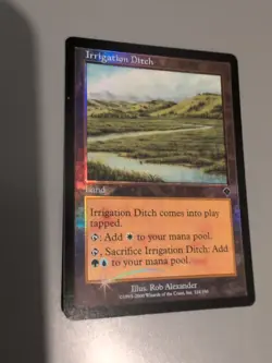 Irrigation Ditch. Land MTG Card. Invasion. Foil. Old Vintage Border. - Image 2