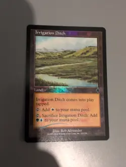Irrigation Ditch. Land MTG Card. Invasion. Foil. Old Vintage Border. - Image 3