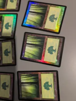 16 forest. Basic land MTG Card. Invasion. Foil. Old Vintage Border inc playsets - Image 4