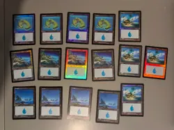 16x Basic land Islands MTG 16 Card. Invasion. Foil. Old Vintage. inc playsets - Image 1