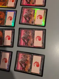 12 Mountain Basic Lands. MTG 12 Card. Invasion. Foil. Old Vintage Border. - Image 3
