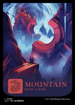 Lot of 20x Mountain #290 - LCI Lost Caverns of Ixalan MTG Magic FULL ART Land NM - Image 1