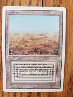 Magic The Gathering SCRUBLAND REVISED Edition (1994) READ AND SEE PHOTOS - Image 2