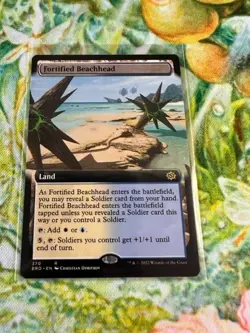 Fortified Beachhead (Extended Art) MTG: The Brothers' War Pack Fresh - Image 1