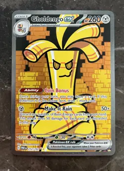 Pokemon Paradox Rift - VERY LIGHT PLAY GHOLDENGO EX SPECIAL ILLUSTRATION 252/182 - Image 1
