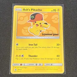 Ash's Pikachu - SM110 - Black Star Promo - Pokemon Card - NM/M - Image 1