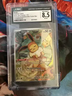 Pokemon TCG Prismatic Evolutions Eevee Promo #173 CHRIMPED AND CUT ERROR - Image 1
