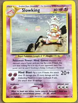 Pokemon TCG 2000 Slowking Neo Genesis 14/111 Holo Rare Excellent Condition - Image 1